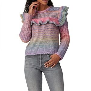LoveShackFancy Yumi Ruffle Pullover Sweater